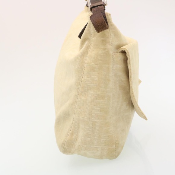 FENDI Zucca Canvas Mamma Baguette Shoulder Bag Beige Auth am2225g - Picture 4 of 10